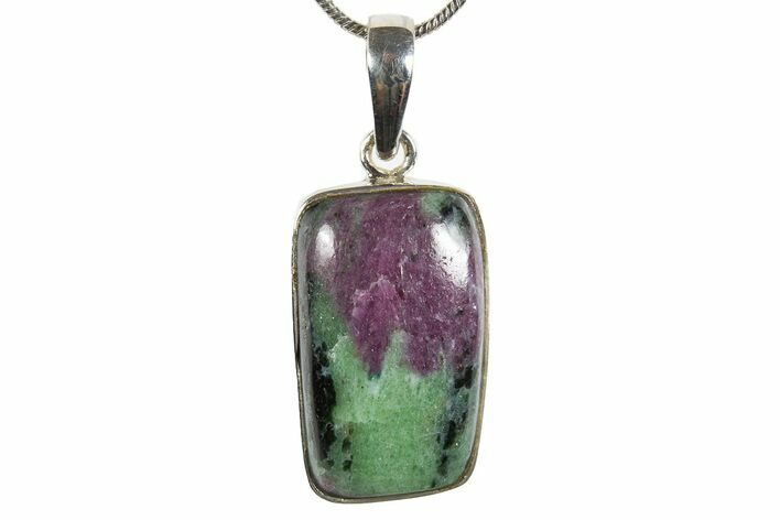 Ruby Zoisite Pendant (Necklace) - Sterling Silver #345231